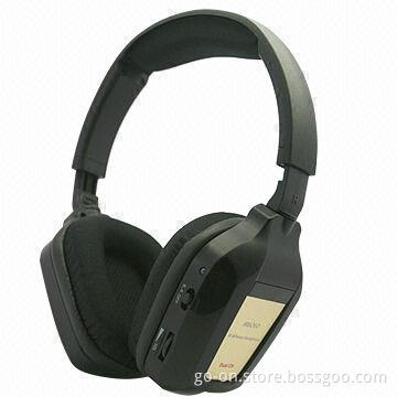 Dual Channel Infrared Wireless Stereo Headphones for Car Use